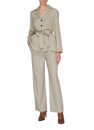 Figure View - Click To Enlarge - THE ROW - 'JR' wool silk blend drawstring pants
