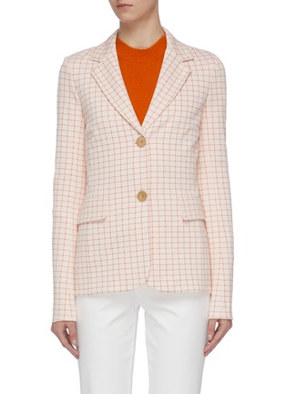 Main View - Click To Enlarge - ROSETTA GETTY - Notched lapel grid jacquard blazer
