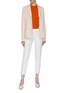 Figure View - Click To Enlarge - ROSETTA GETTY - Notched lapel grid jacquard blazer
