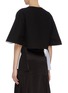 Back View - Click To Enlarge - ROSETTA GETTY - Grommet sash tie cape sleeve cropped top