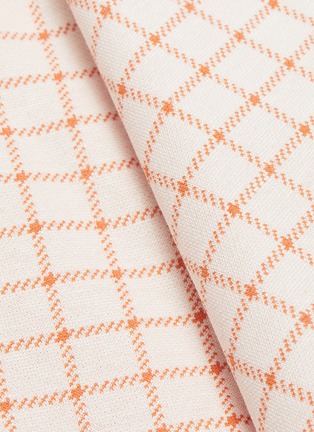 Detail View - Click To Enlarge - ROSETTA GETTY - Split asymmetric hem grid jacquard midi skirt