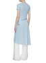 Back View - Click To Enlarge - ROSETTA GETTY - Side tie asymmetric apron wrap panel T-shirt dress