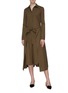 Figure View - Click To Enlarge - ROSETTA GETTY - Tie apron wrap panel shirt dress