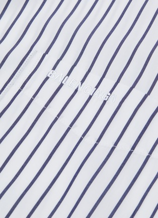  - BALENCIAGA - 'Swing' stripe peplum shirt