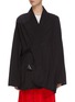 Main View - Click To Enlarge - BALENCIAGA - 'Judo' tie waist wrap track jacket