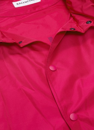  - BALENCIAGA - Retractable hood logo print back windbreaker jacket