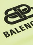  - BALENCIAGA - Textured BB logo print cropped T-shirt