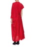 Back View - Click To Enlarge - BALENCIAGA - Asymmetric sleeve polka dot print silk crepe dress