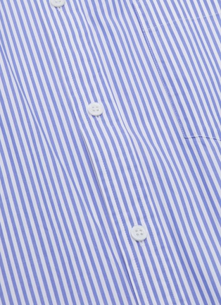 - BALENCIAGA - Logo print back stripe oversized short sleeve shirt