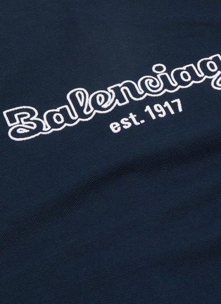  - BALENCIAGA - 'Est. 1917' logo embroidered back oversized polo shirt