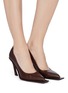Figure View - Click To Enlarge - ACNE STUDIOS - Extended outsole leather pumps