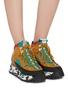 Figure View - Click To Enlarge - ACNE STUDIOS - Patchwork hiking sneakers