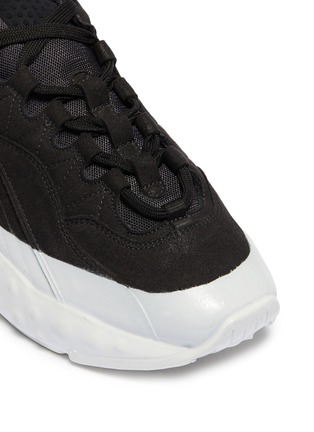 Detail View - Click To Enlarge - ACNE STUDIOS - Chunky outsole patchwork suede sneakers