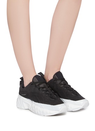 Figure View - Click To Enlarge - ACNE STUDIOS - Chunky outsole patchwork suede sneakers