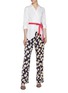 Figure View - Click To Enlarge - DIANE VON FURSTENBERG - 'Leah' contrast sash tie wrap shirt