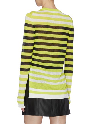 Back View - Click To Enlarge - DIANE VON FURSTENBERG - 'Kayla' colourblock stripe silk sweater