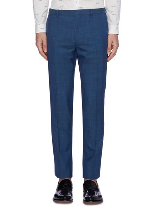 Main View - Click To Enlarge - PAUL SMITH - Windowpane check tapered wool-silk pants