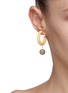 Figure View - Click To Enlarge - SOPHIE MONET - 'The Storm' Rhodonite bead drop wood hoop earrings