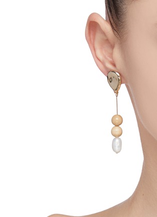 Figure View - Click To Enlarge - SOPHIE MONET - 'The Needle' freshwater pearl bead drop earrings