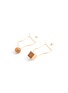 Detail View - Click To Enlarge - SOPHIE MONET - 'The Kite' wood drop mismatched abstract hoop earrings