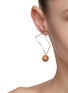 Figure View - Click To Enlarge - SOPHIE MONET - 'The Kite' wood drop mismatched abstract hoop earrings