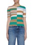 Main View - Click To Enlarge - PH5 - 'Lily' colourblock stripe knit T-shirt