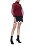 Figure View - Click To Enlarge - PH5 - 'Adelie' contrast wavy hem mini skirt