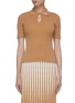 Main View - Click To Enlarge - PH5 - 'Queenie' keyhole front rib knit polo shirt