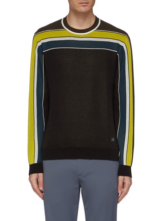 Main View - Click To Enlarge - PS PAUL SMITH - Stripe sleeve sweater
