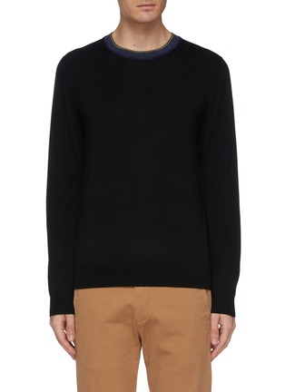 Main View - Click To Enlarge - PS PAUL SMITH - Contrast collar sweater