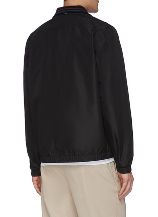 Back View - Click To Enlarge - PS PAUL SMITH - Stripe collar waterproof track jacket