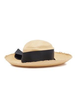 Figure View - Click To Enlarge - SENSI STUDIO - 'Escalado' ribbon toquilla straw hat