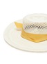 Detail View - Click To Enlarge - SENSI STUDIO - Ribbon open weave Toquilla straw boater hat