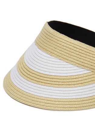 Detail View - Click To Enlarge - SENSI STUDIO - Stripe straw visor