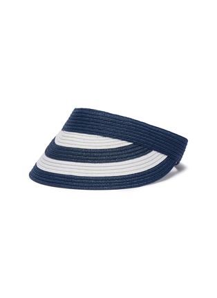 Main View - Click To Enlarge - SENSI STUDIO - Stripe straw visor