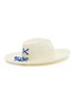 Figure View - Click To Enlarge - SENSI STUDIO - Lace-up toquilla straw hat