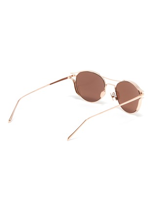 Figure View - Click To Enlarge - LINDA FARROW - Spoiler mirror metal oval sunglasses