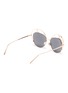 Figure View - Click To Enlarge - LINDA FARROW - 'Harlequin' cutout metal geometric frame sunglasses
