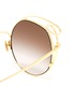 Detail View - Click To Enlarge - LINDA FARROW - 'Zazel' cutout metal geometric frame sunglasses