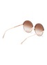 Figure View - Click To Enlarge - LINDA FARROW - Acetate rim metal round sunglasses