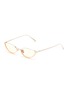 Main View - Click To Enlarge - LINDA FARROW - Acetate half rim metal cat eye sunglasses