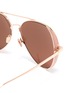 Detail View - Click To Enlarge - LINDA FARROW - Spoiler mirror metal aviator sunglasses