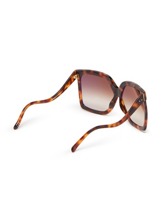 Figure View - Click To Enlarge - LINDA FARROW - 'Dare' tortoiseshell acetate oversized square sunglasses