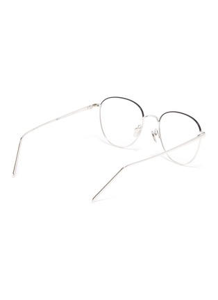 Figure View - Click To Enlarge - LINDA FARROW - Contrast rim metal square optical glasses