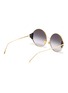 Figure View - Click To Enlarge - LINDA FARROW - Acetate corner metal oversized round sunglasses