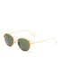 Main View - Click To Enlarge - LINDA FARROW - Spolier metal oval sunglasses