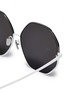 Detail View - Click To Enlarge - LINDA FARROW - Cutout metal oversized octagonal frame sunglasses