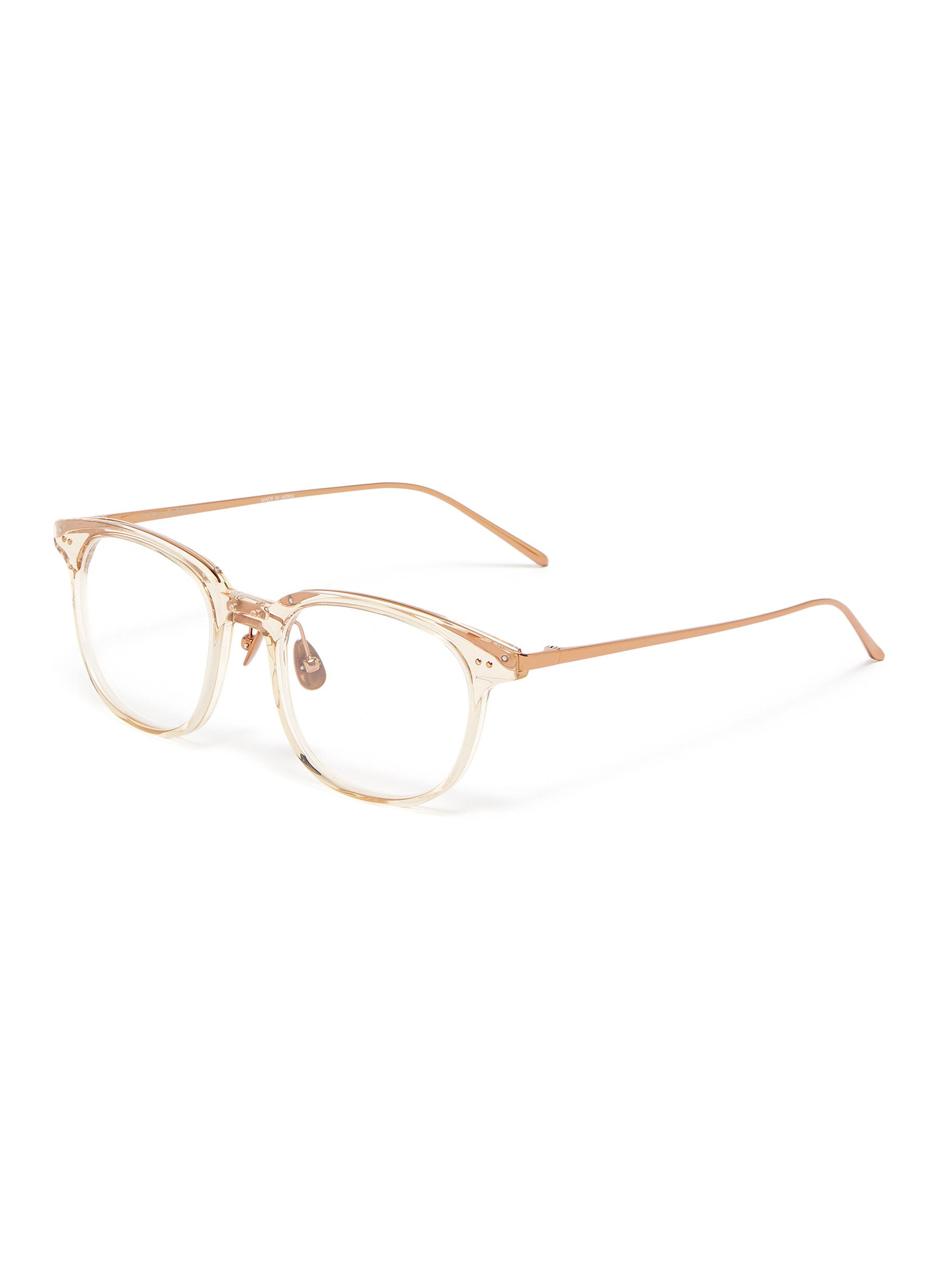 Click to view more detailed imagery on our partner's website Linda Farrow Acetate Rim Metal Square Optical Glasses