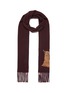 Main View - Click To Enlarge - ACNE STUDIOS - Fringe animal embroidered melton scarf