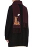 Figure View - Click To Enlarge - ACNE STUDIOS - Fringe animal embroidered melton scarf